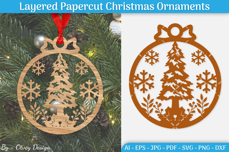 Christmas Ornament SVG Bundle 4 - CraftNest - Digital Crafting and Art