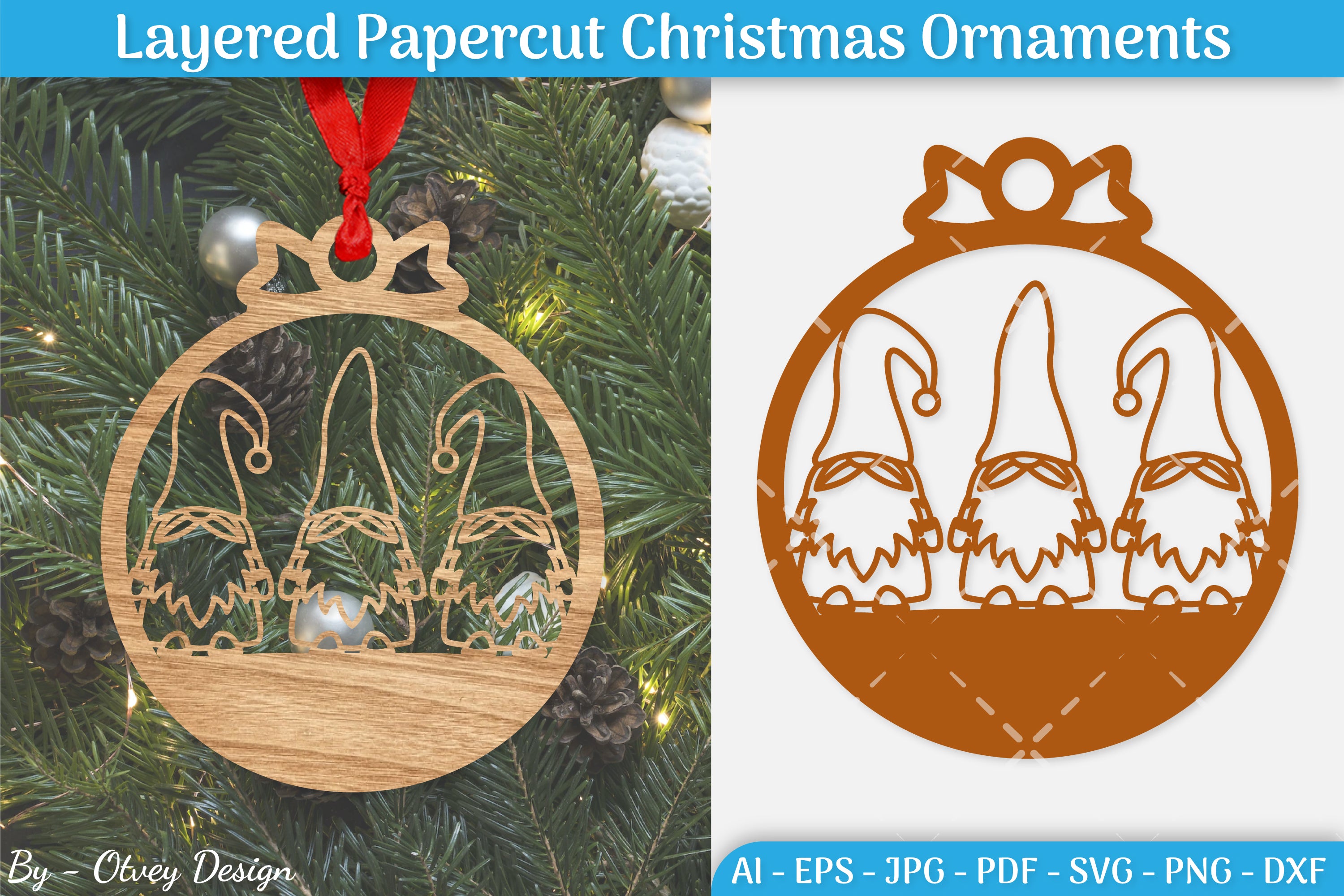 Christmas Ornament SVG Bundle 7 - CraftNest - Digital Crafting and Art