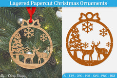 Christmas Ornament SVG Bundle 8 - CraftNest - Digital Crafting and Art