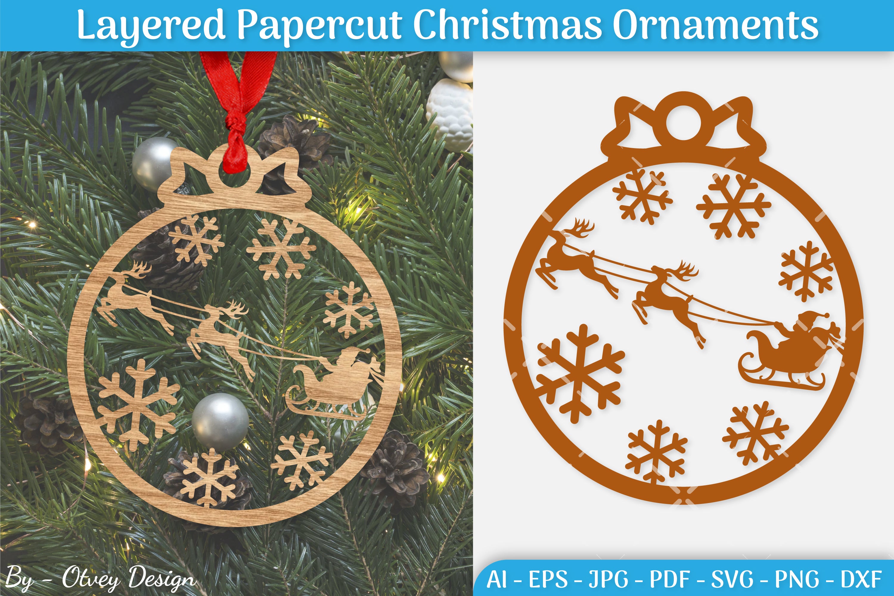 Christmas Ornament SVG Bundle 11 - CraftNest - Digital Crafting and Art