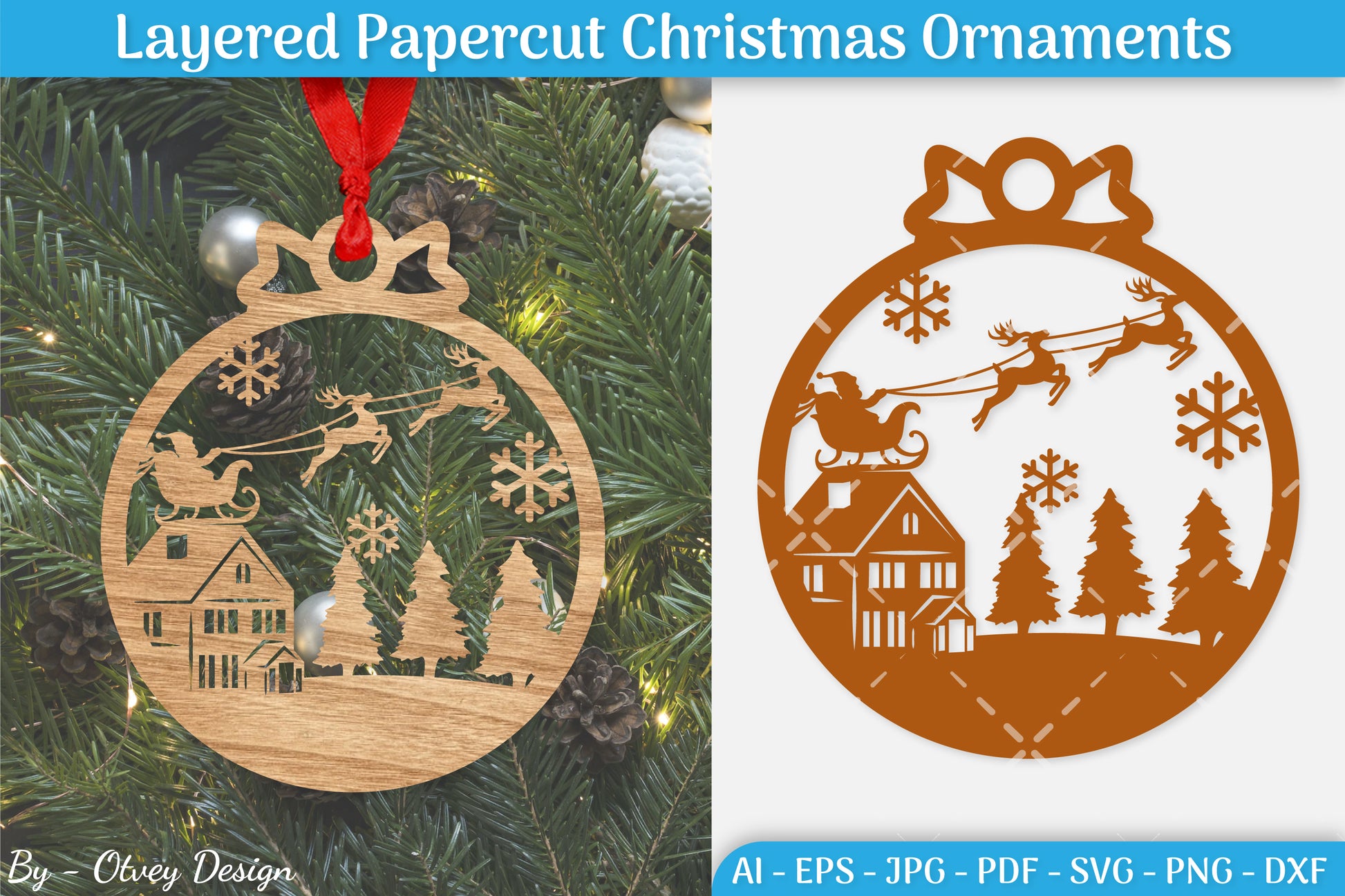 Christmas Ornament SVG Bundle 15 - CraftNest - Digital Crafting and Art