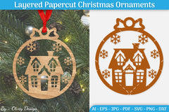 Christmas Ornament SVG Bundle 18 - CraftNest - Digital Crafting and Art