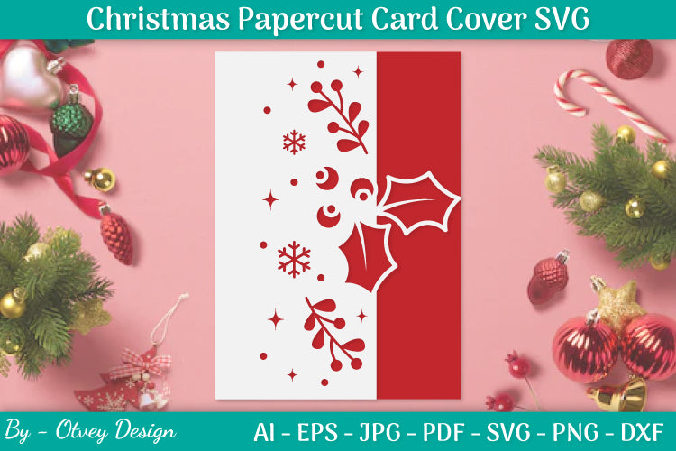 Snowflake Papercut Card Cover Template SVG Bundle 21 - CraftNest - Digital Crafting and Art