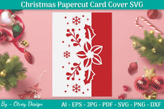 Snowflake Papercut Card Cover Template SVG Bundle 23 - CraftNest - Digital Crafting and Art