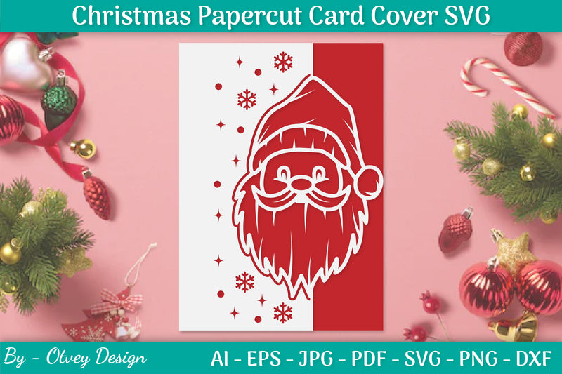 Snowflake Papercut Card Cover Template SVG Bundle 30 - CraftNest - Digital Crafting and Art