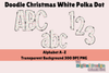 Christmas Polka Dot Doodle Letters Clipart Bundle