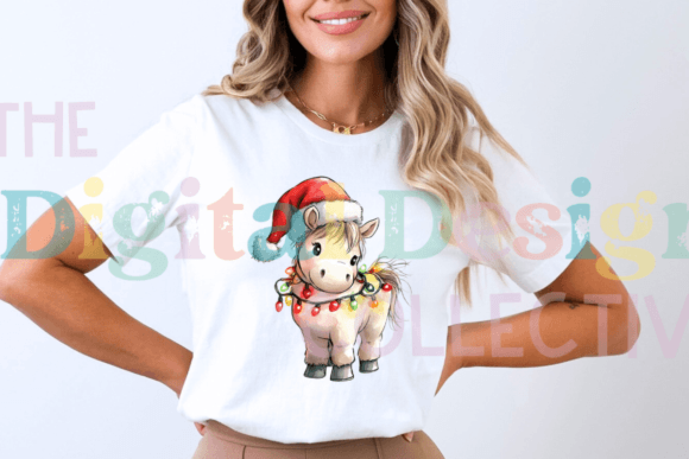 Festive Christmas Pony Clipart Bundle