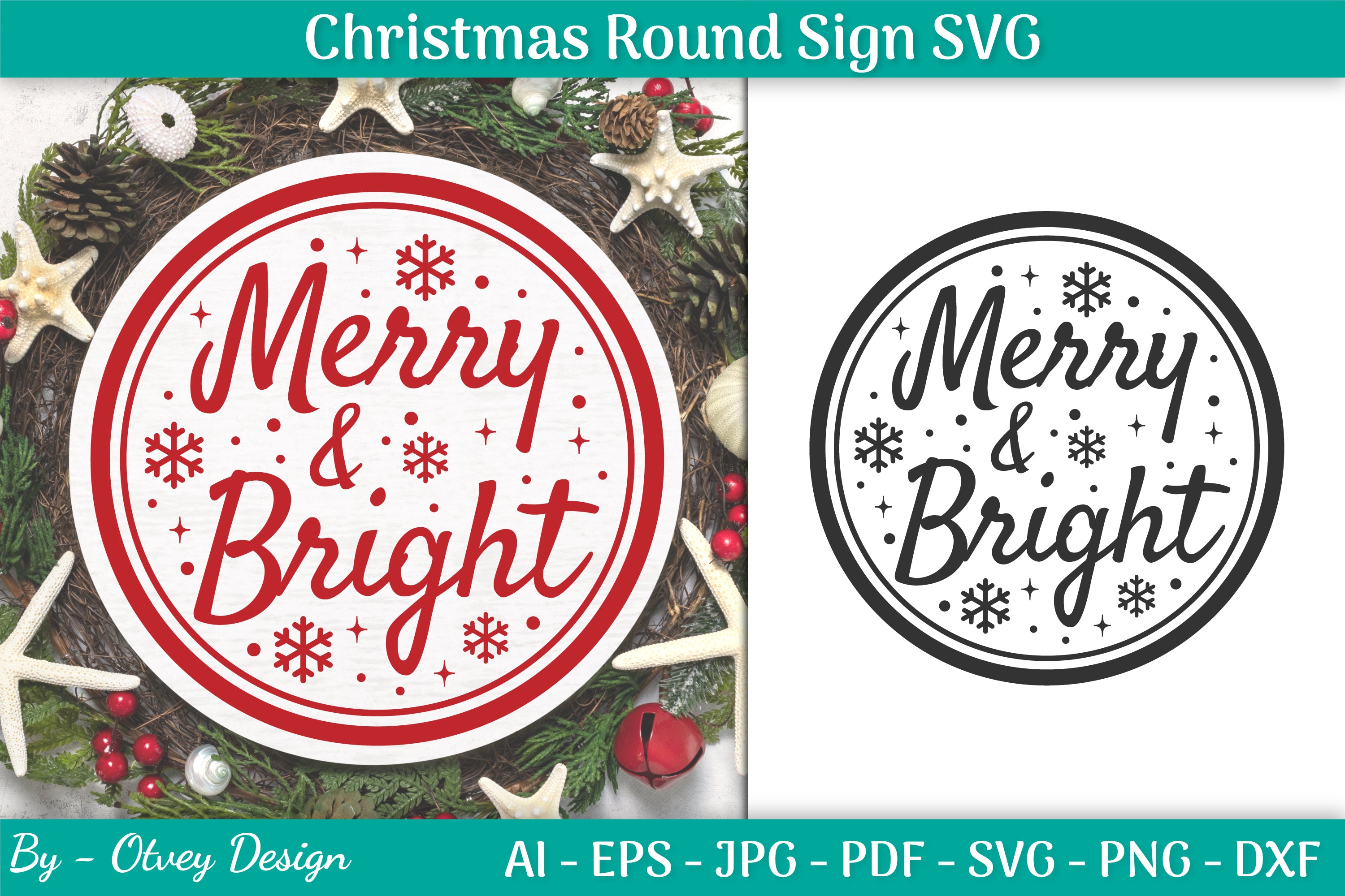 Christmas Round SVG Bundle 23 - CraftNest - Digital Crafting and Art