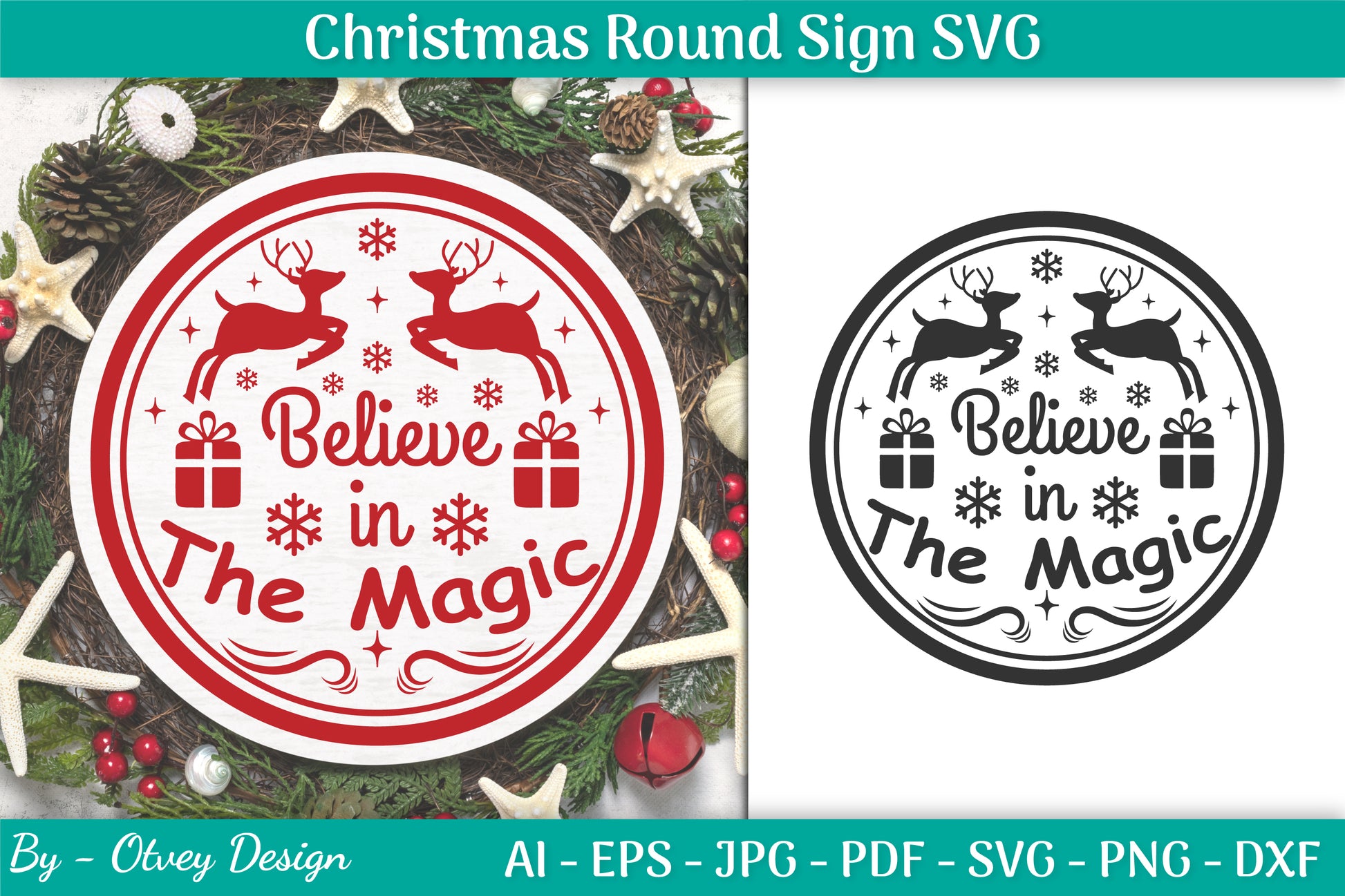 Christmas Round SVG Bundle 21 - CraftNest - Digital Crafting and Art