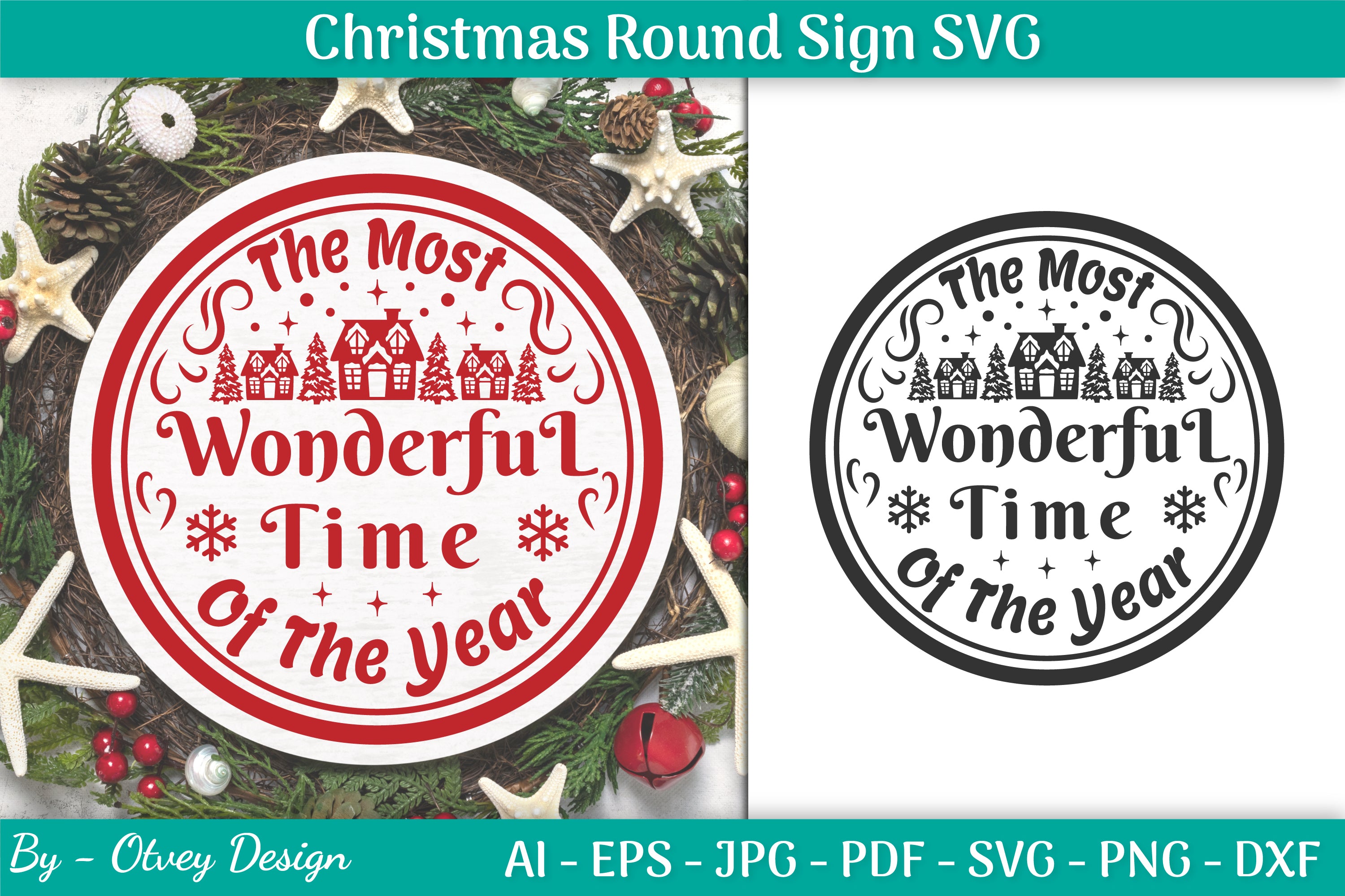 Christmas Round SVG Bundle 4 - CraftNest - Digital Crafting and Art