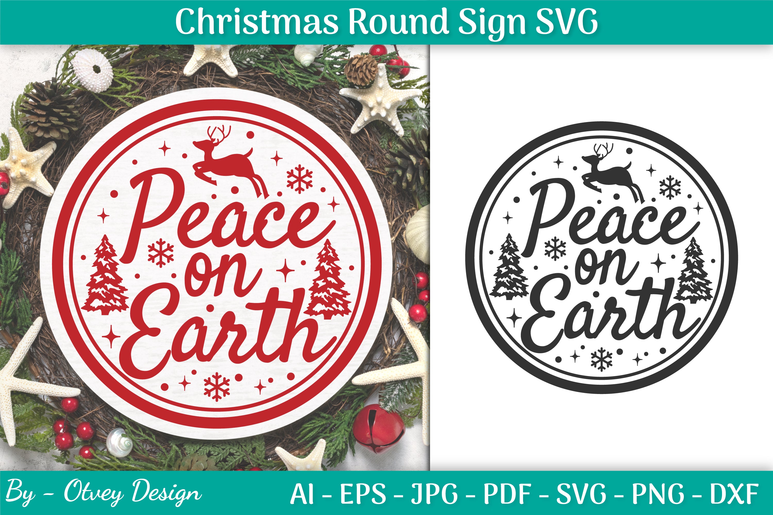 Christmas Round SVG Bundle 24 - CraftNest - Digital Crafting and Art