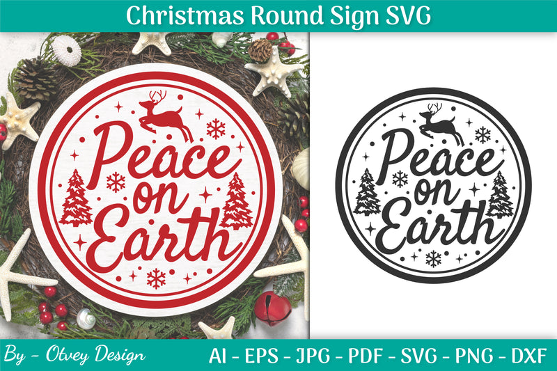 Christmas Round SVG Bundle 24 - CraftNest - Digital Crafting and Art