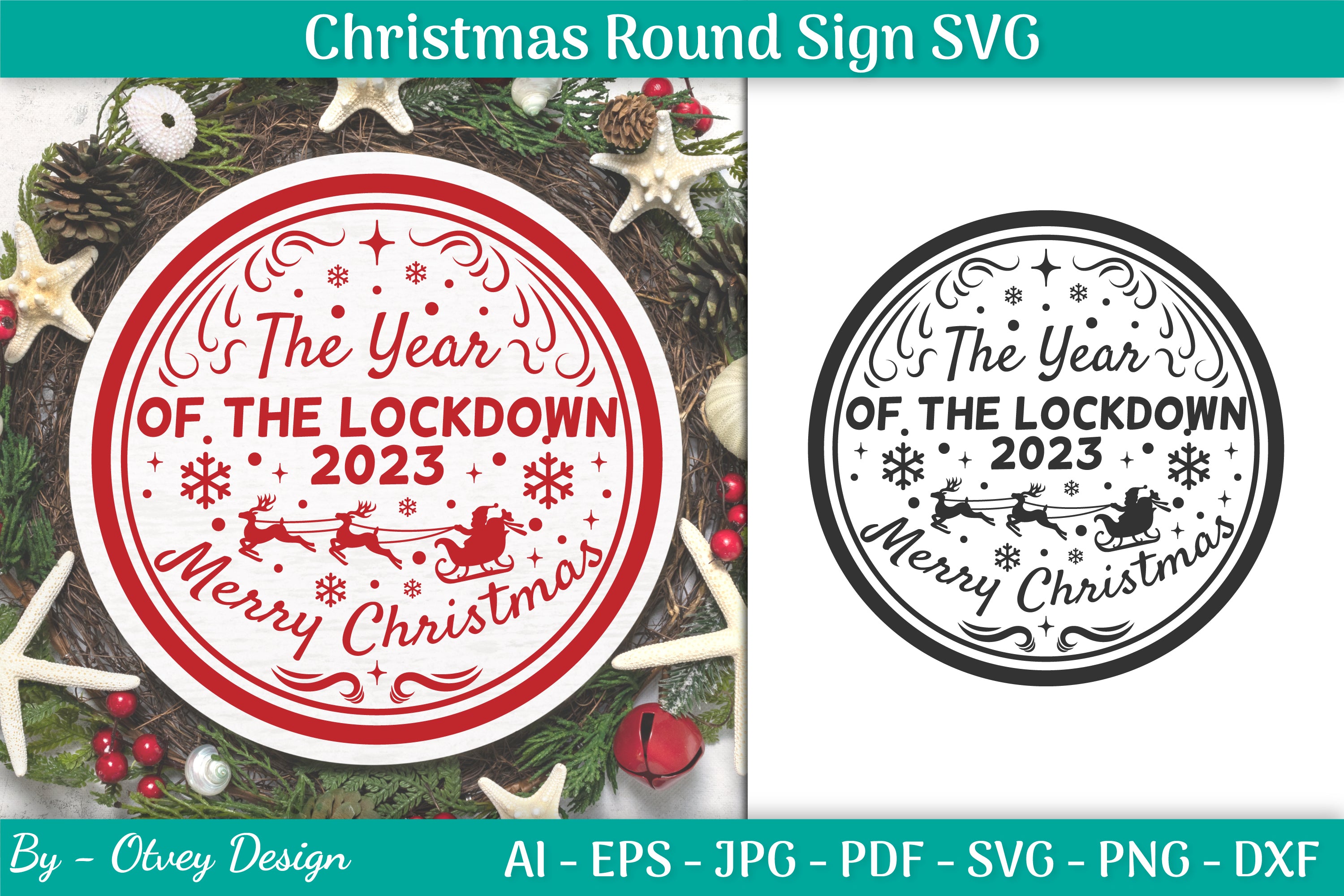 Christmas Round SVG Bundle 5 - CraftNest - Digital Crafting and Art
