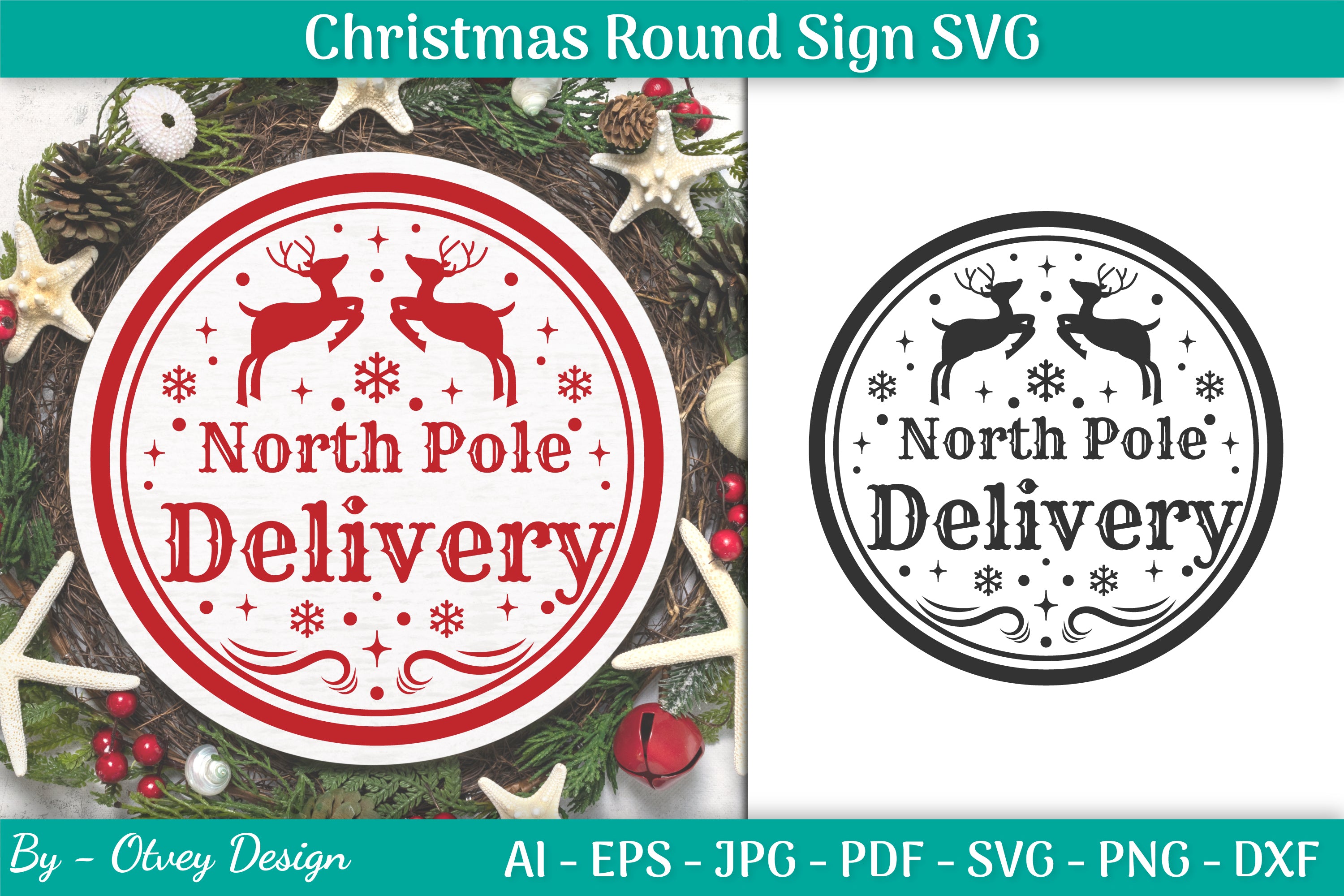 Christmas Round SVG Bundle 25 - CraftNest - Digital Crafting and Art
