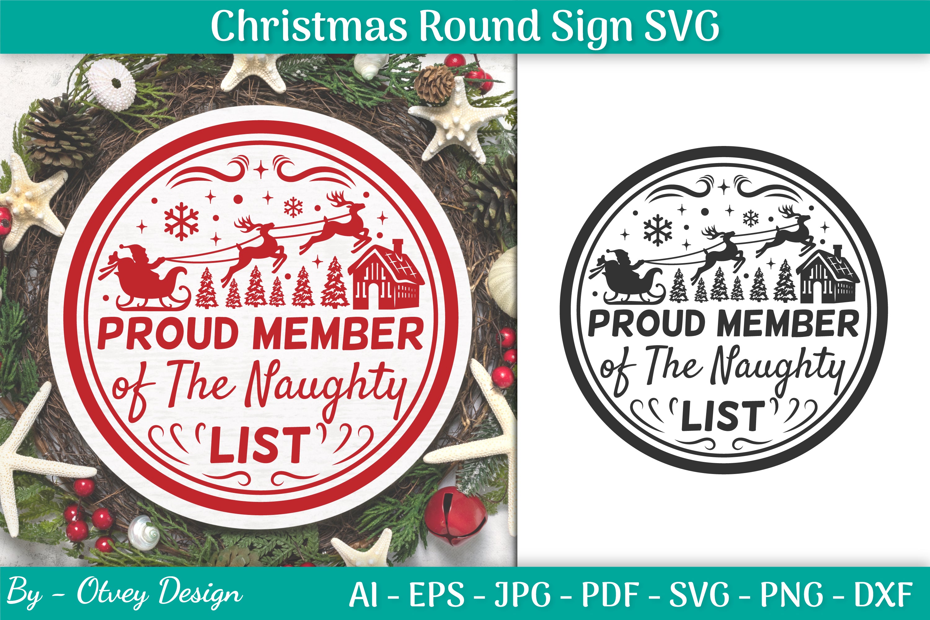 Christmas Round SVG Bundle 6 - CraftNest - Digital Crafting and Art