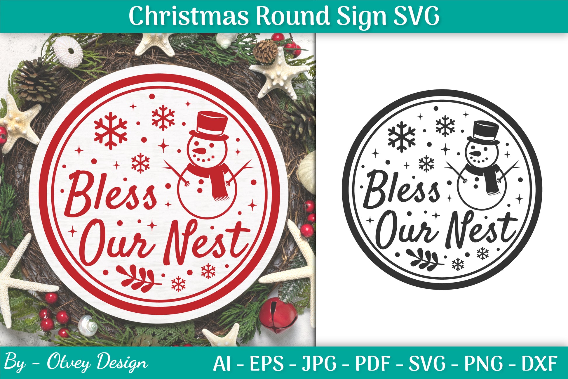 Christmas Round SVG Bundle 7 - CraftNest - Digital Crafting and Art