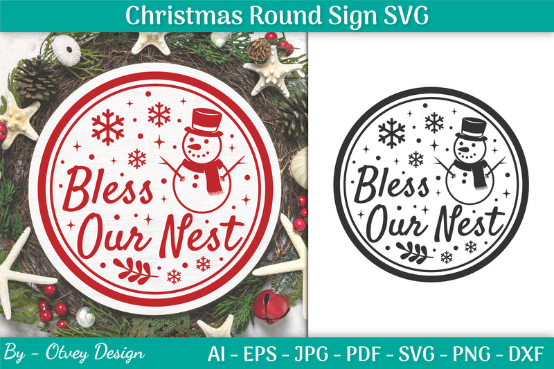 Christmas Round SVG Bundle 7 - CraftNest - Digital Crafting and Art