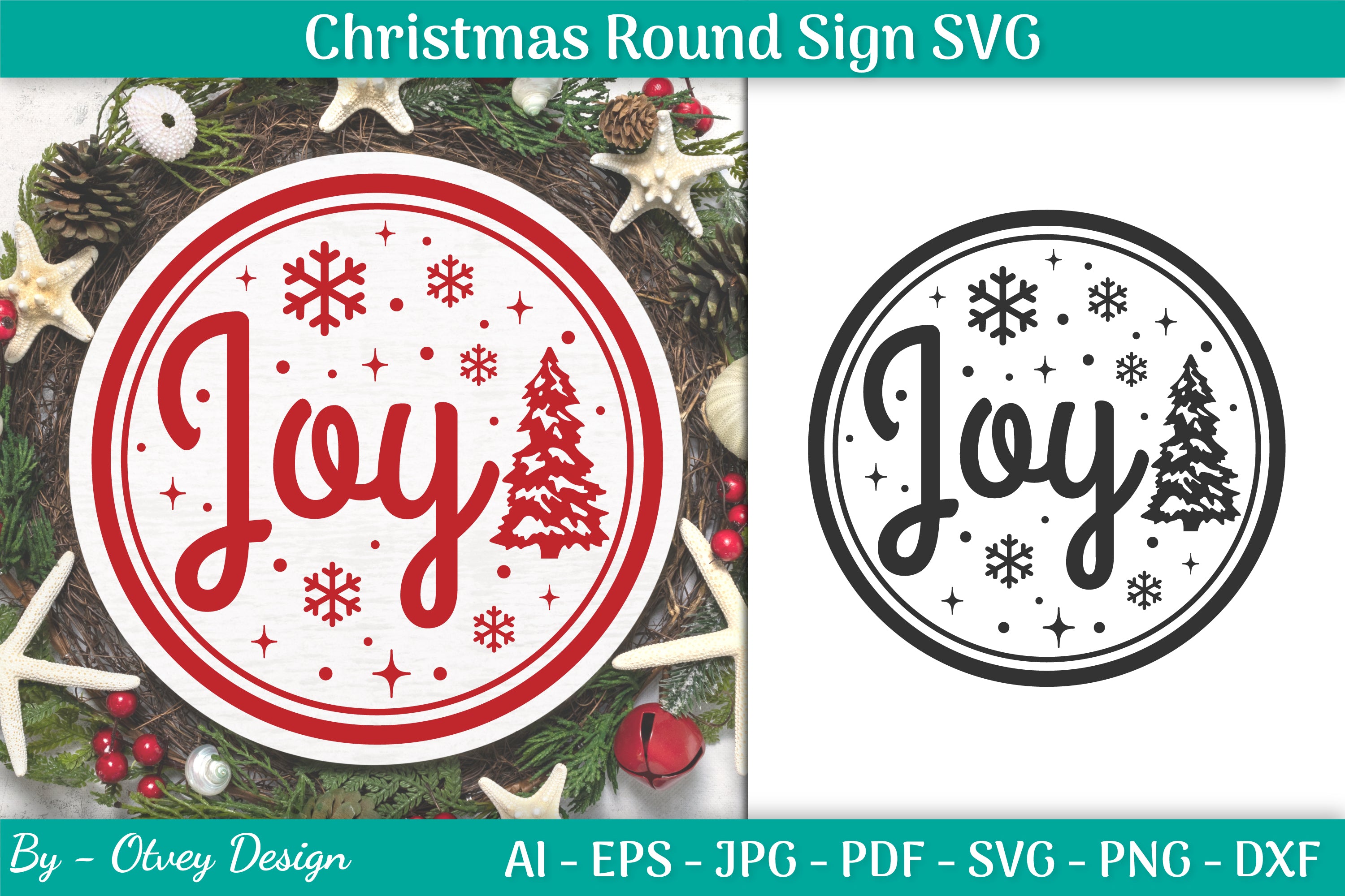 Christmas Round SVG Bundle 8 - CraftNest - Digital Crafting and Art