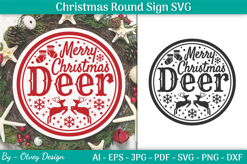 Christmas Round SVG Bundle 28 - CraftNest - Digital Crafting and Art