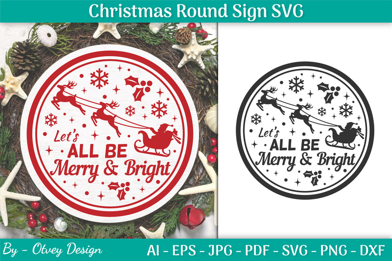 Christmas Round SVG Bundle 10 - CraftNest - Digital Crafting and Art