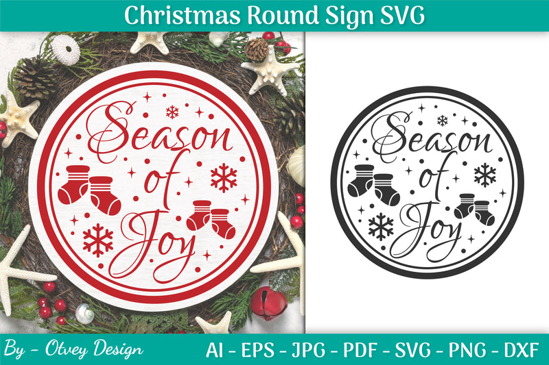 Christmas Round SVG Bundle 30 - CraftNest - Digital Crafting and Art