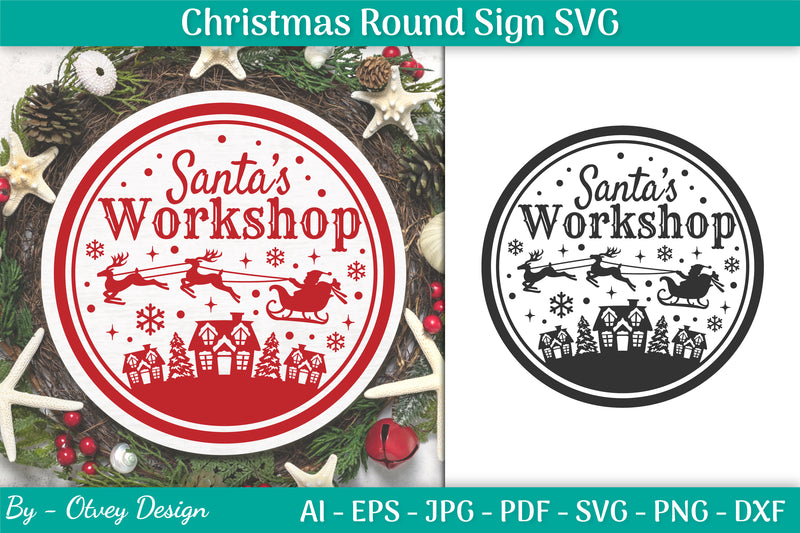 Christmas Round SVG Bundle 31 - CraftNest - Digital Crafting and Art