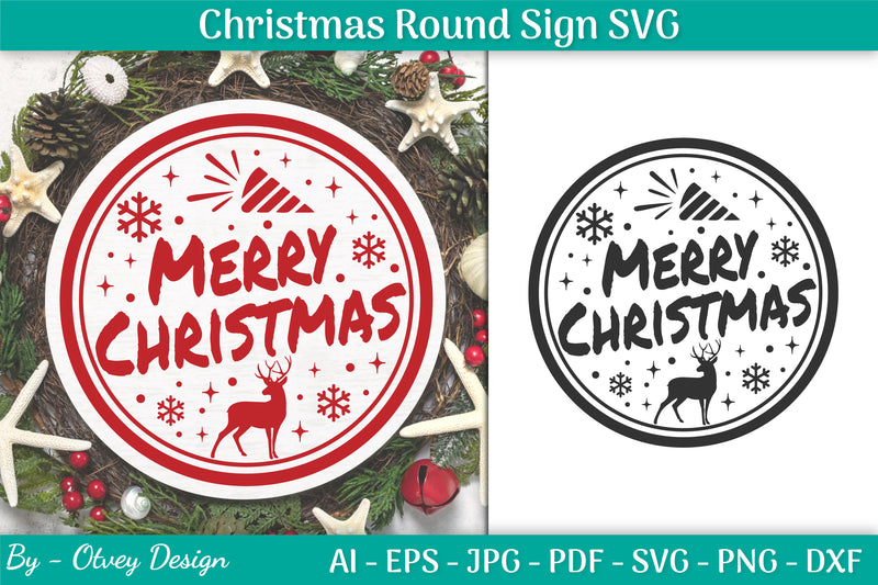 Christmas Round SVG Bundle 13 - CraftNest - Digital Crafting and Art