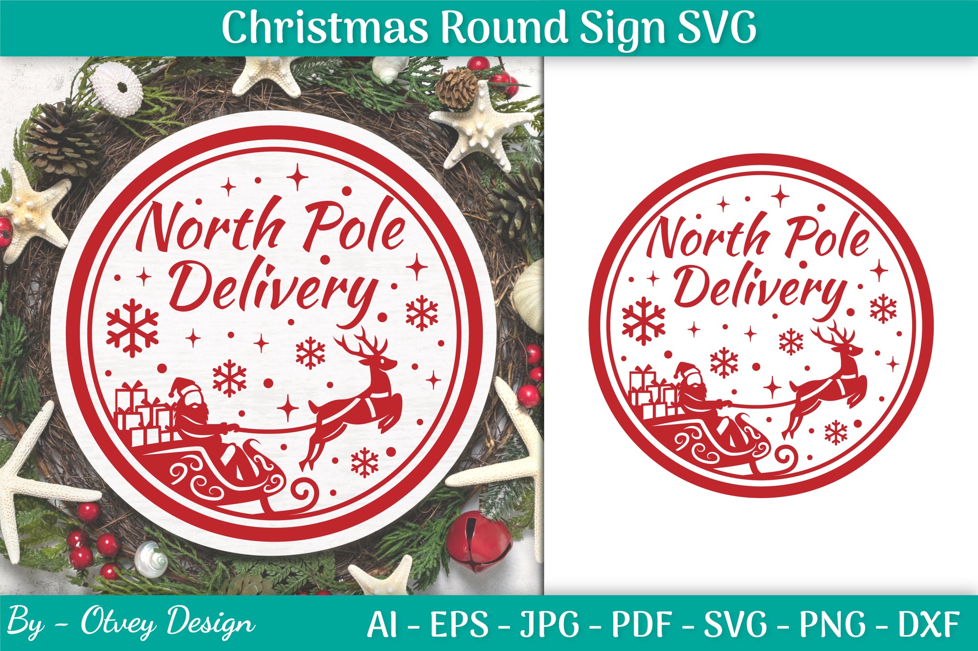 Christmas Round SVG Bundle 32 - CraftNest - Digital Crafting and Art