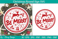 Christmas Round SVG Bundle 34 - CraftNest - Digital Crafting and Art