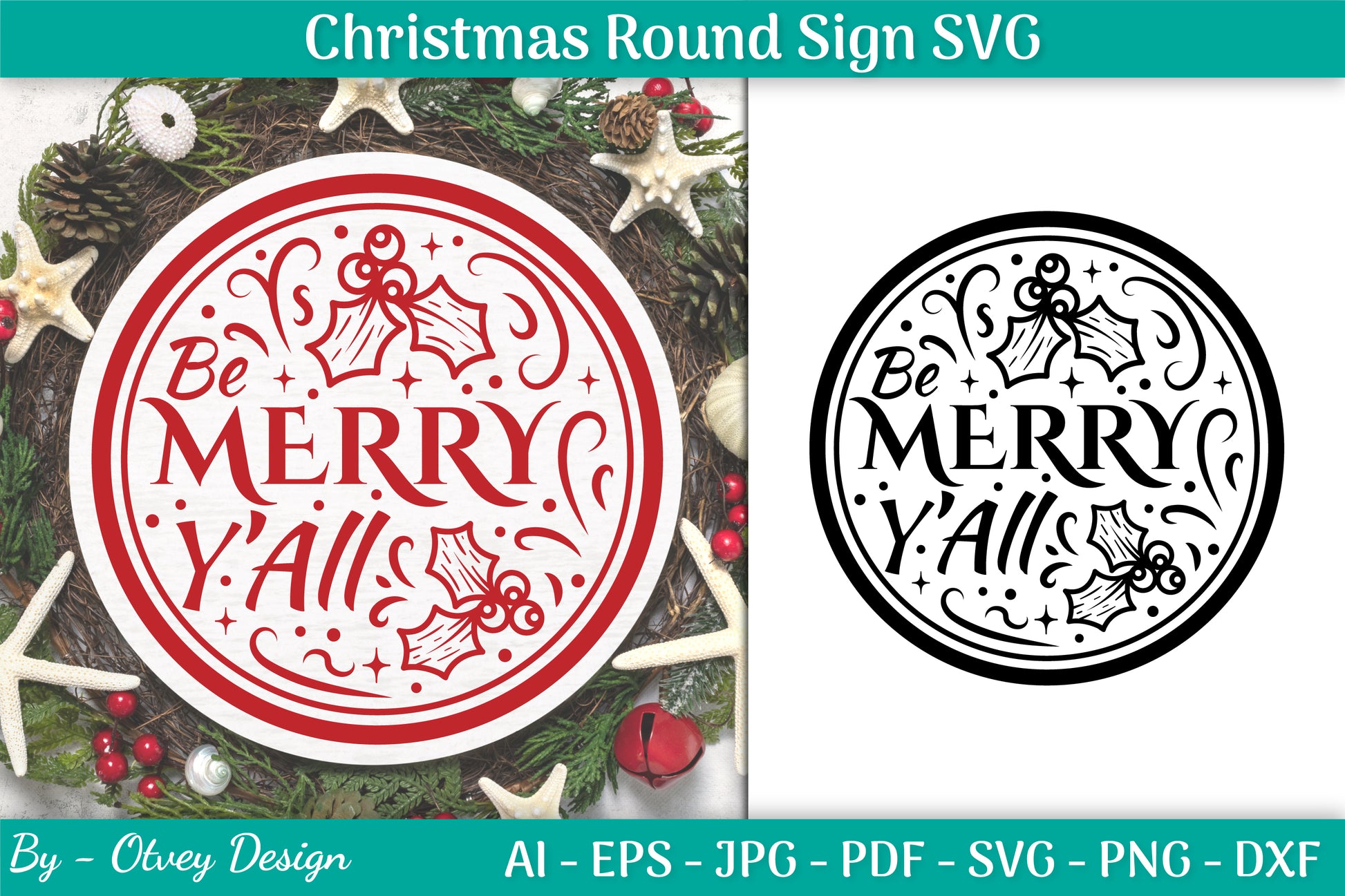 Christmas Round SVG Bundle 15 - CraftNest - Digital Crafting and Art