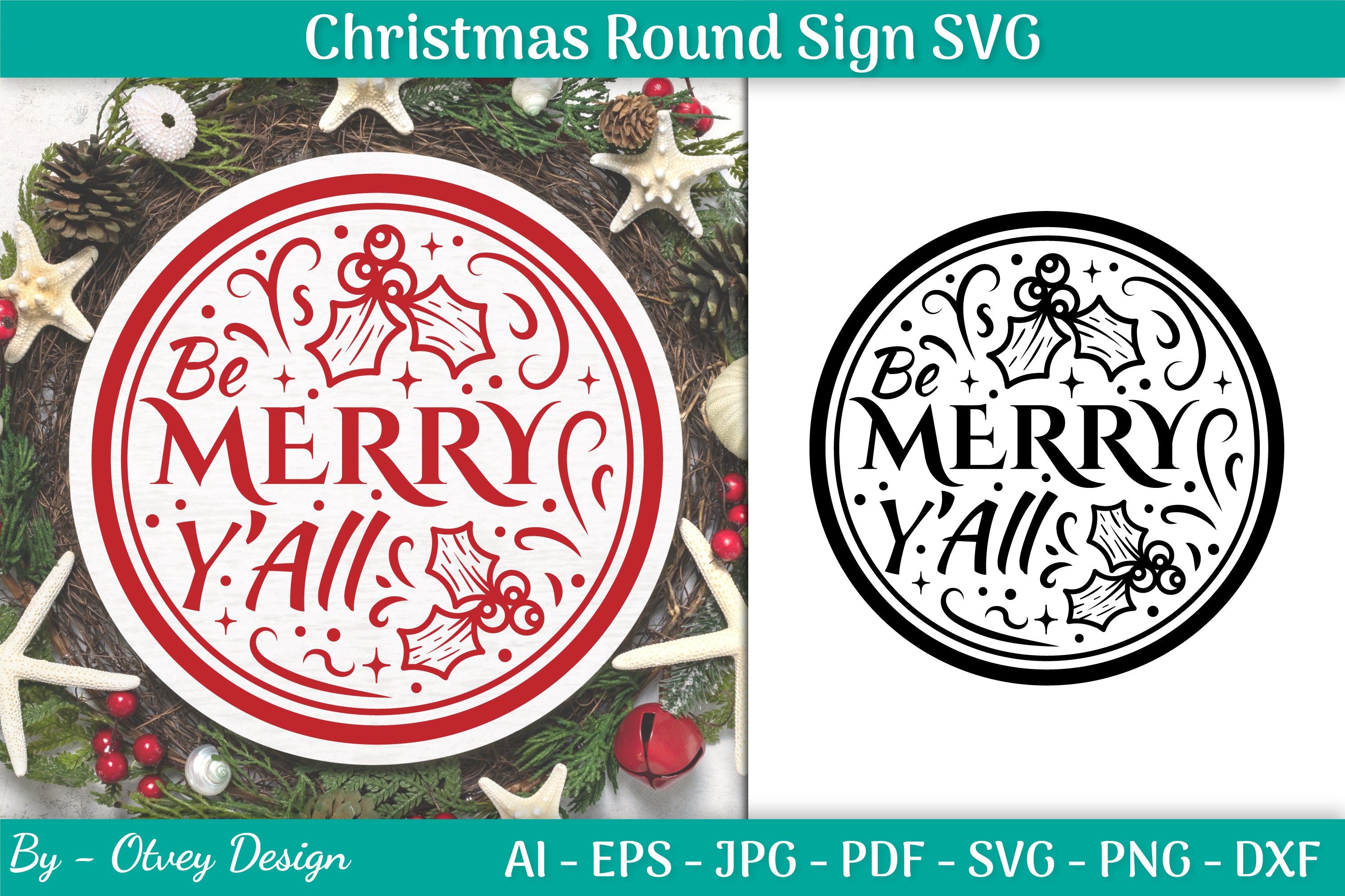 Christmas Round SVG Bundle 15 - CraftNest - Digital Crafting and Art