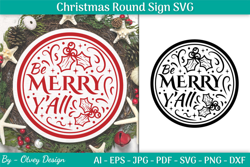 Christmas Round SVG Bundle 15 - CraftNest - Digital Crafting and Art