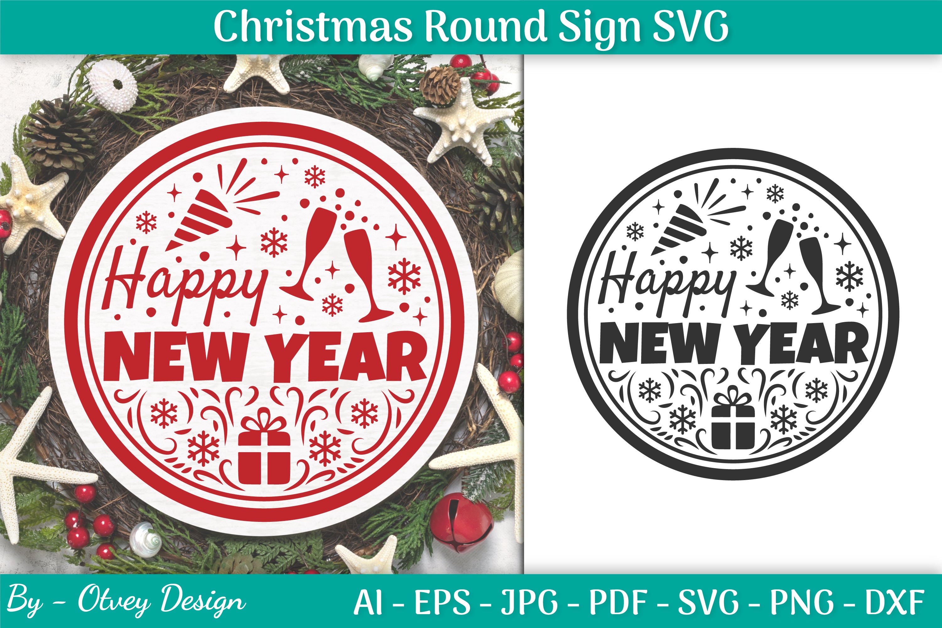 Christmas Round SVG Bundle 16 - CraftNest - Digital Crafting and Art