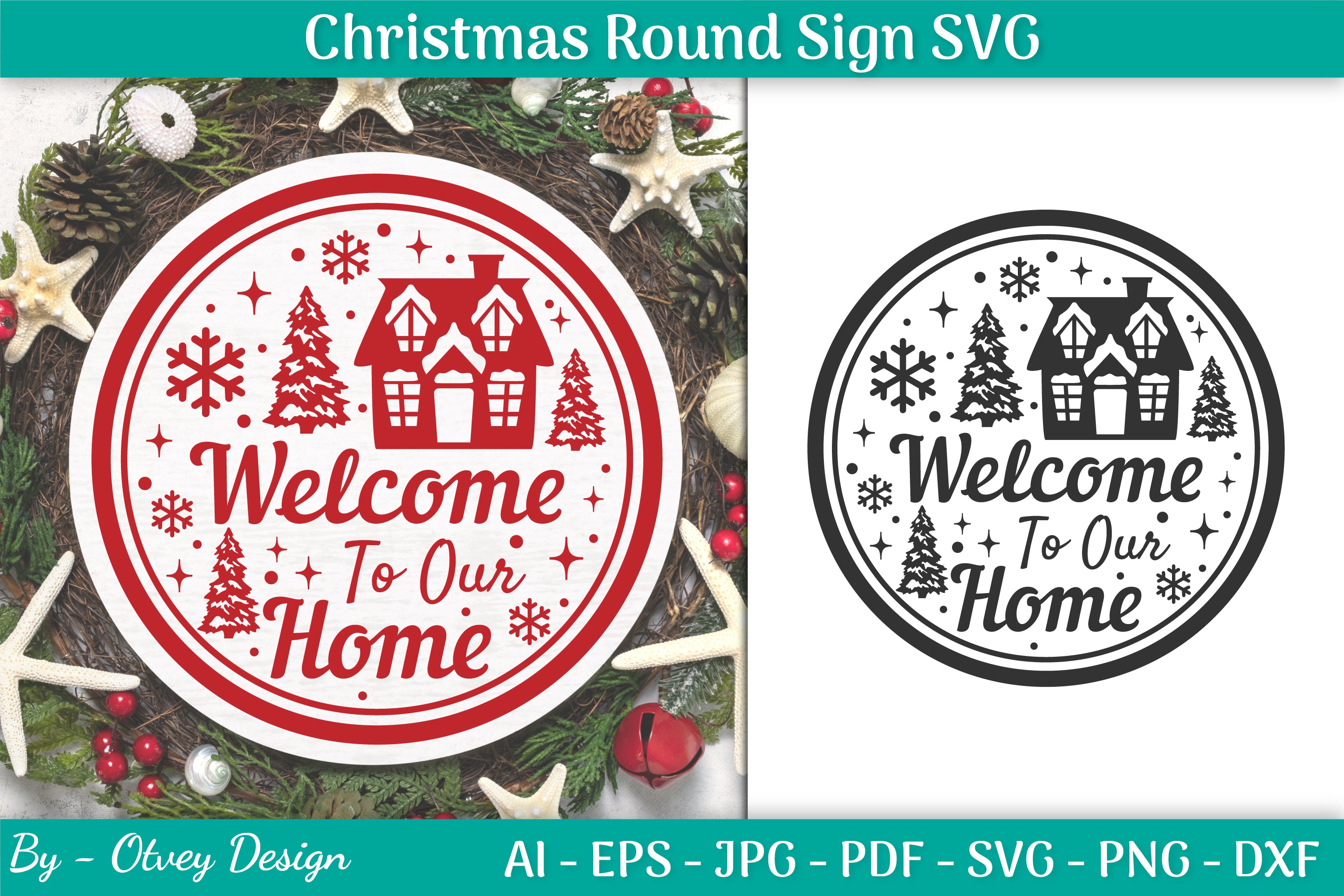 Christmas Round SVG Bundle 17 - CraftNest - Digital Crafting and Art