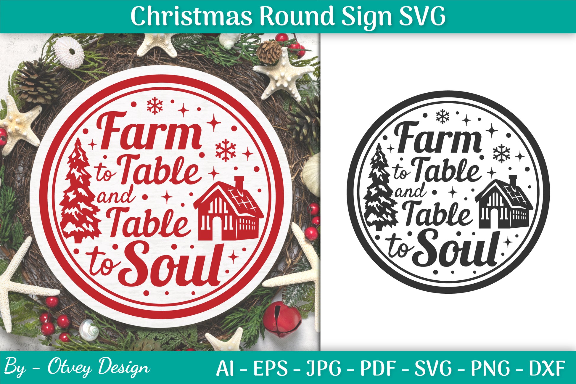 Christmas Round SVG Bundle 18 - CraftNest - Digital Crafting and Art