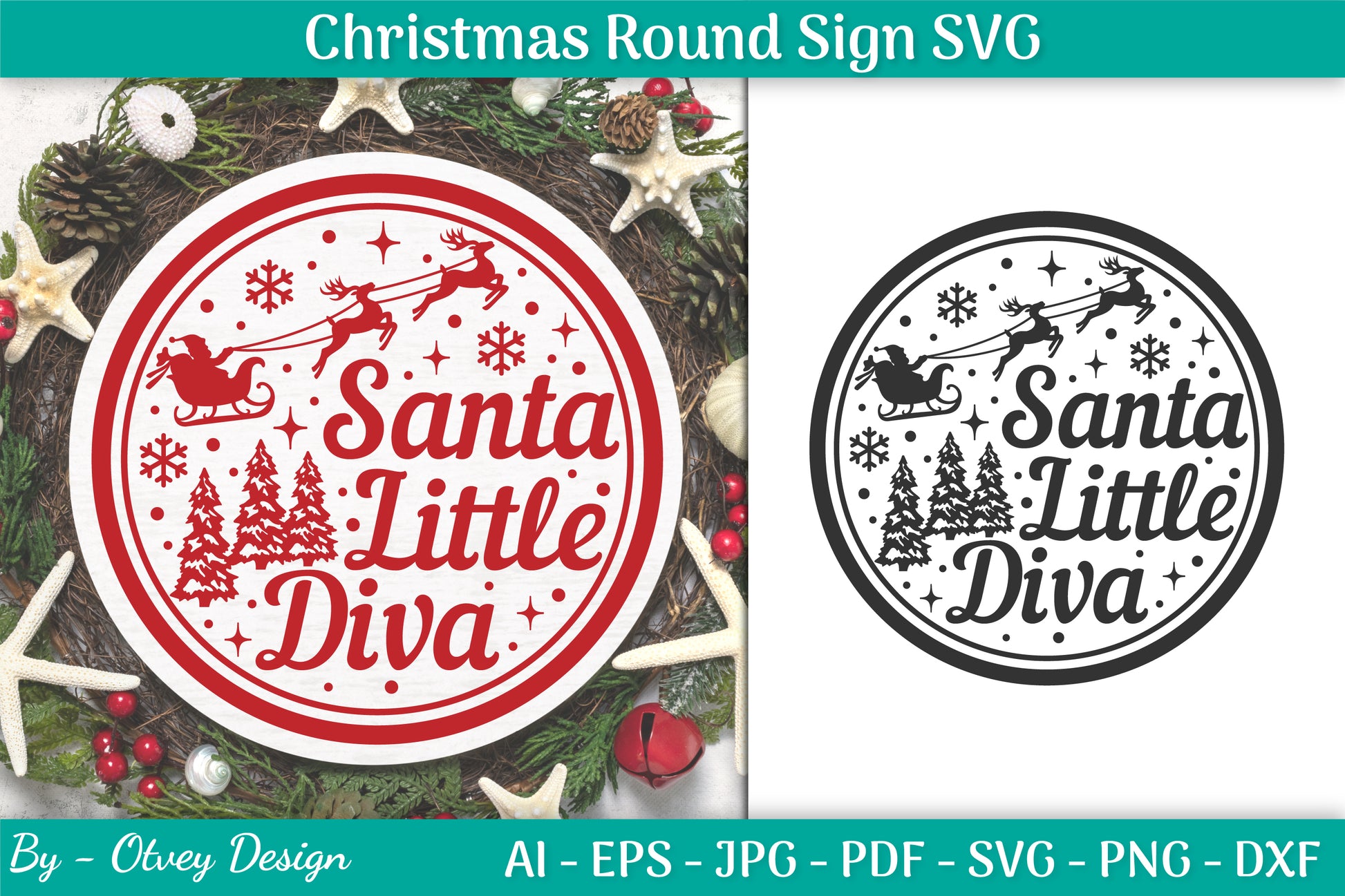 Christmas Round SVG Bundle 19 - CraftNest - Digital Crafting and Art