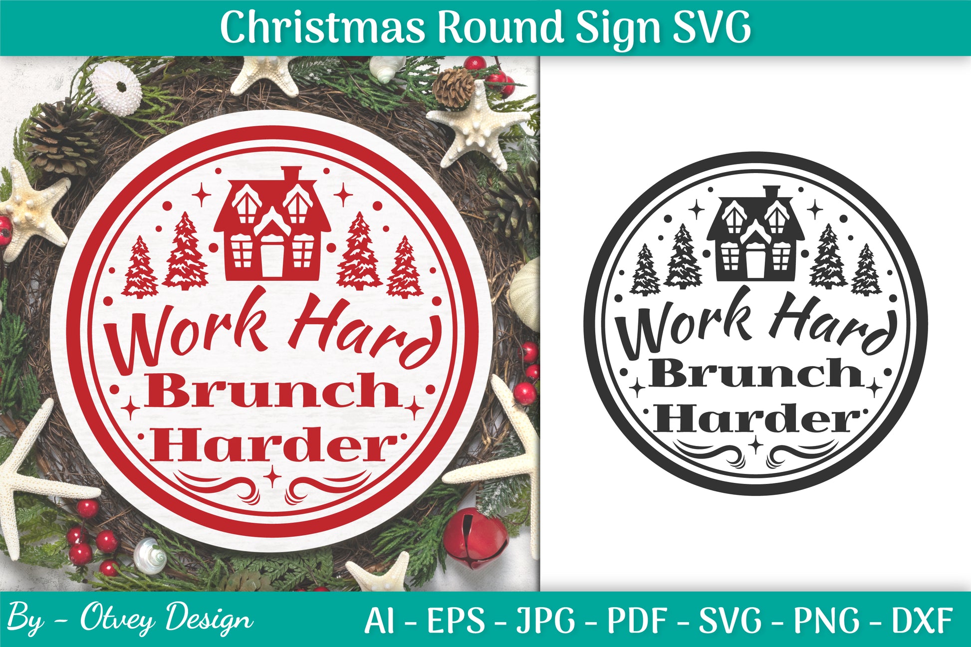 Christmas Round SVG Bundle 20 - CraftNest - Digital Crafting and Art