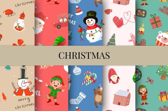 Christmas Sublimation Seamless Patterns - CraftNest - Digital Crafting and Art