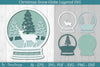 Christmas Snow Globe Layered SVG Bundle