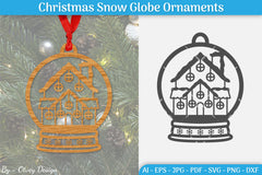 Christmas Snow Globe Ornament SVG Bundle 1 - CraftNest - Digital Crafting and Art