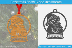 Christmas Snow Globe Ornament SVG Bundle 12 - CraftNest - Digital Crafting and Art