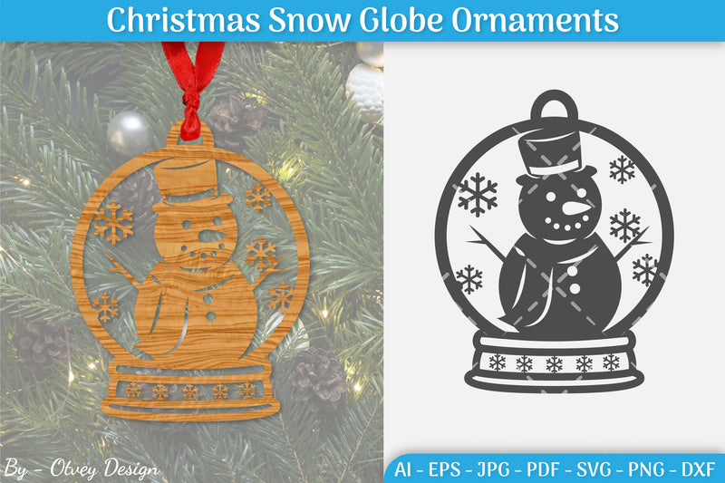 Christmas Snow Globe Ornament SVG Bundle 17 - CraftNest - Digital Crafting and Art