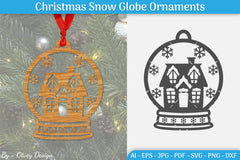 Christmas Snow Globe Ornament SVG Bundle 19 - CraftNest - Digital Crafting and Art