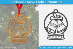 Christmas Snow Globe Ornament SVG Bundle 20 - CraftNest - Digital Crafting and Art