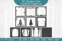 Christmas Tree 3D Shadow Box SVG Bundle - CraftNest - Digital Crafting and Art