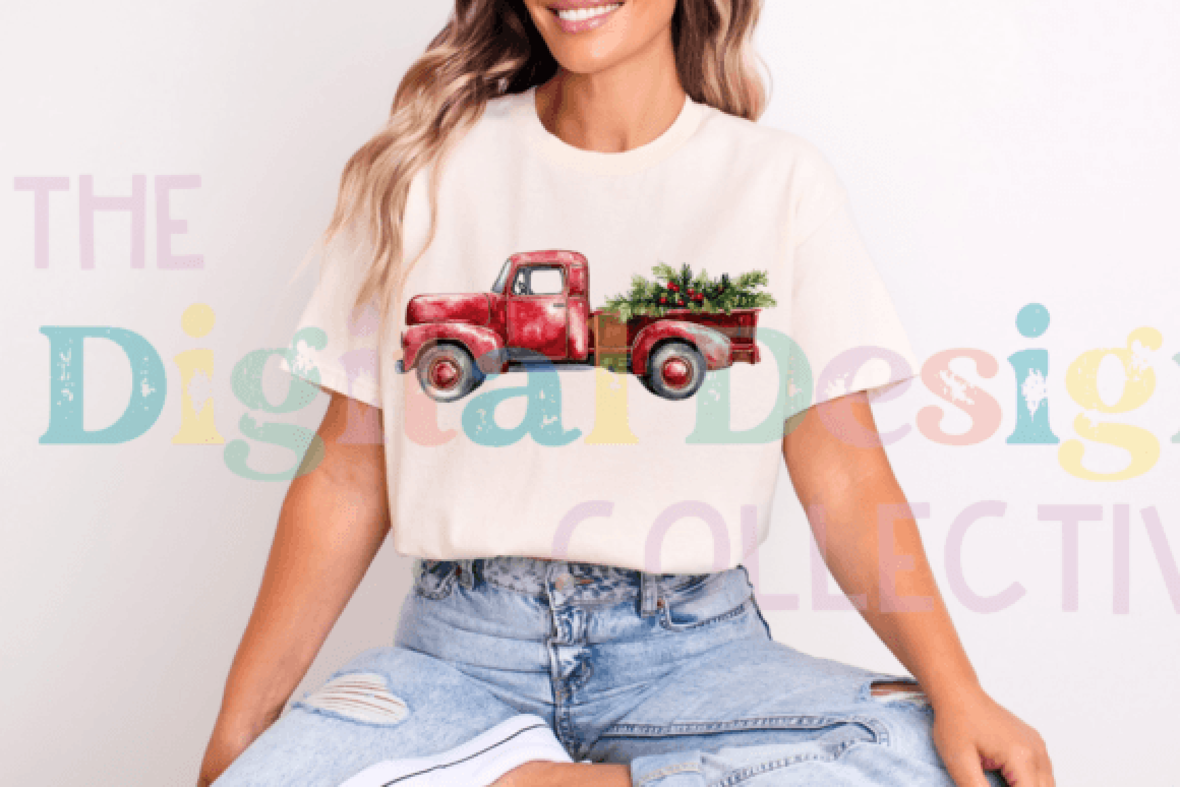 Festive Christmas Truck Clipart Bundle