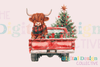 Christmas Truck & Highland Cow Clipart Bundle