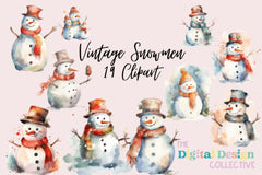 Vintage Snowman Clipart Bundle 1975 - CraftNest - Digital Crafting and Art