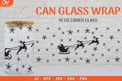 Christmas Libbey Beer Glass Can Wrap SVG Bundle 1 - CraftNest - Digital Crafting and Art
