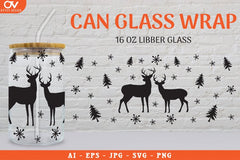 Christmas Libbey Beer Glass Can Wrap SVG Bundle 2 - CraftNest - Digital Crafting and Art